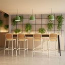 Ver imagem 1 de Banqueta Gourmet Alta 47cm X 76cm Polipropileno Rattan 2 Un Cor:nude