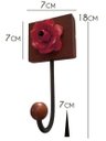 Ver imagem 2 de Cabide de Ferro Artesanal para Bolsas e Roupa para Parede Rustico Libertas Rosas Artesanato Cabide M