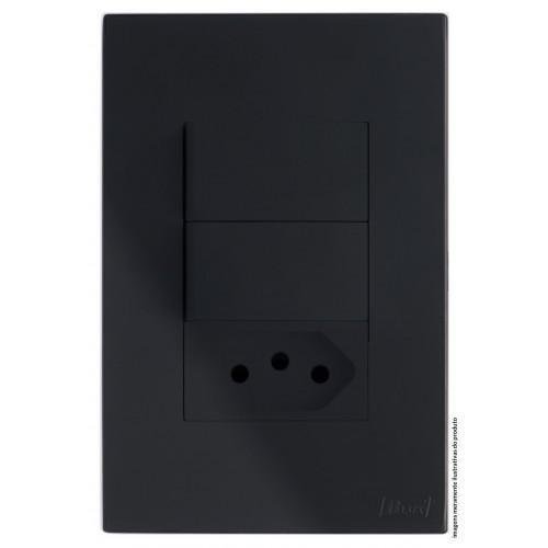 Kit Interruptor Duplo Simples + Tomada 20a 4x2 Brs12253-1bk - 1