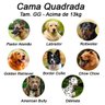 Cama Quadrada Para Cachorro Ou Gato Luppet Luxo Rosa Listras GG - 5