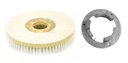 Ver imagem 1 de Escova Em NYLON 300 mm COM Flange Para Enceradeira BRALIMPIA, Romher, Eletrolux, Deep Clean, Fort Cl