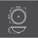 Ver imagem 6 de CUBA REDONDA EMBUTIR BRANCA P 25cm - KORT