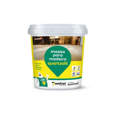Massa P/ Madeira Quartzolit Branca 0,4kg