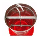 Ver imagem 3 de Kit 3 Comedouro Galvanizado 5kg Prato Plástico para Aves