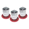 Kit 3 Comedouro Galvanizado 5kg Prato Plástico para Aves - 1