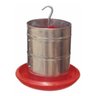 Comedouro Galvanizado 3kg Prato Plástico Vermelho para Aves - 1