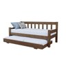 Sofá Cama de Madeira Maciça com Cama Auxiliar de Solteiro - 3
