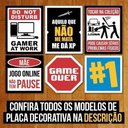 Ver imagem 3 de Placa Decorativa - Não Perturbe Youtuber Trabalhando (27x35)