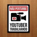 Ver imagem 1 de Placa Decorativa - Não Perturbe Youtuber Trabalhando (27x35)