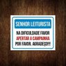 Placa Senhor Leiturista Aperte Campainha 36x46 - 1