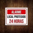 Ver imagem 1 de Placa Atenção Alarme Local Protegido 24 Horas 36x46