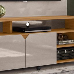 Home Para Sala De Estar 60 Polegadas Off White Perolizado E Marrom Berlim Lukaliam - 3