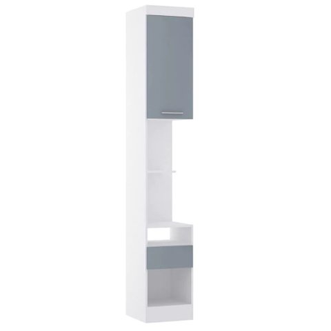 Mesa de Cabeceira Alta 38cm 1 Porta 1 Gaveta Alpes Luciane