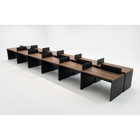 Plataforma 12 Lugares Castanho Tannat /preto 40 Mm 7200x1500 com Caixa/4tomadas