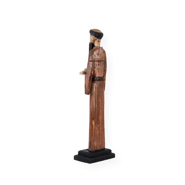 Escultura em Madeira: São Francisco de Assis, Tam 48 cm (1213) - 6