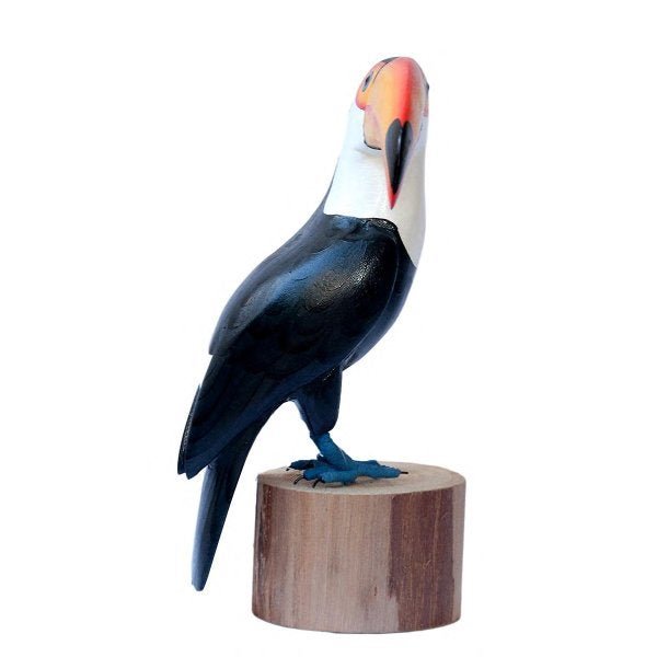 Pássaro em Madeira: Tucano Brasileiro, Tam 26 cm (316) - 4