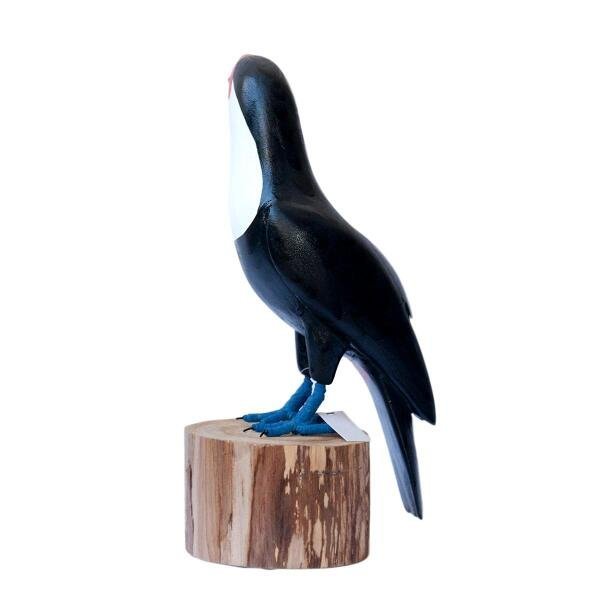 Pássaro em Madeira: Tucano Brasileiro, Tam 26 cm (316) - 5