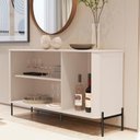 Ver imagem 5 de Conjunto Cristaleira e Aparador Buffet Tucupí com 3 Portas Off White/preto