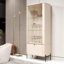 Ver imagem 3 de Conjunto Cristaleira e Aparador Buffet Tucupí com 3 Portas Off White/preto