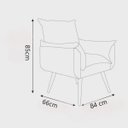 Ver imagem 2 de Kit 2 Poltronas Opala Decorativa Suede Rosê - Casa da Poltrona
