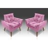 Kit 2 Poltronas Opala Decorativa Suede Rosê - Casa da Poltrona - 1