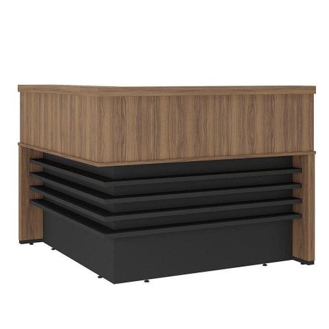 Balcão para Escritório Atendimento/recepção em L Nogal/preto