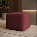 Ver imagem 1 de Puff Retangular Decorativo para Sala Orgânico Confortável e Reforçado Bouclé
