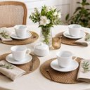 Ver imagem 2 de Jogo 4 Xícaras de Chá 210ml com Pires Porcelana Branca Sophia Tramontina Café Cappuccino Mesa