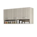 Ver imagem 2 de Armario Aereo Cozinha 3 Portas 1,20 M com Nicho Alice Plus Hr Móveis