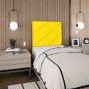 Ver imagem 2 de Cabeceira Estofada Queen Cristal 90cm Suede Amarelo