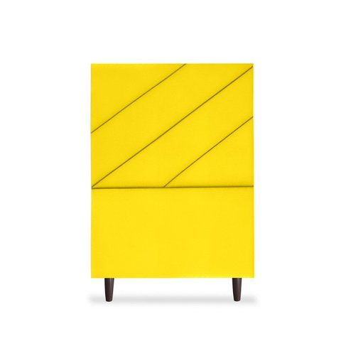 Cabeceira Estofada Queen Cristal 90cm Suede Amarelo