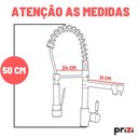 Ver imagem 3 de Torneira Gourmet Prizi Cheff Ii 50cm, Bancada, com Spray, Mo