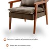 Poltrona Decorativa Pérola Vivaro Decor Linho Marrom - 4