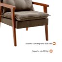Ver imagem 5 de Poltrona Decorativa Pérola Vivaro Decor Linho Marrom