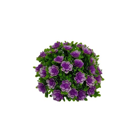 Planta Meia Bola Flor Artificial - Arranjo para Decoração - Roxa