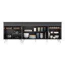 Ver imagem 6 de Kit com 2 Balcões de Cozinha 150cm e 70cm Veneza Multimóveis V2073 Preto/branco