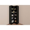 Ver imagem 1 de Estante de Livros Me4132 de Canto C- 4 Prateleiras Preto - Tecno Mobili