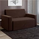 Ver imagem 2 de Sofá-cama Dobrável 2 Lugares Pratik 5000 Mamflex - Marrom - Suede