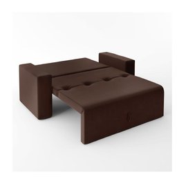 Sofá-cama Dobrável 2 Lugares Pratik 5000 Mamflex - Marrom - Suede - 3