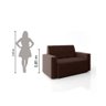 Sofá-cama Dobrável 2 Lugares Pratik 5000 Mamflex - Marrom - Suede - 6