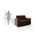 Ver imagem 6 de Sofá-cama Dobrável 2 Lugares Pratik 5000 Mamflex - Marrom - Suede