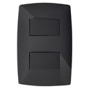 Ver imagem 1 de Conjunto Interruptor Duplo Paralelo 4x2 - Blux Home Grafite