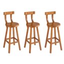 Ver imagem 1 de Kit 3 Banqueta Alta de Madeira com Encosto Girafa