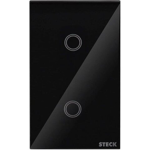 Interruptor Smarteck 4X2 2 Módulos Touch Preto