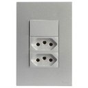 Ver imagem 1 de Kit Interruptor Paralelo + Tomada Dupla 20A 4X2 Brs12312-9Pr