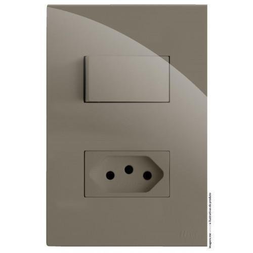 Kit Interruptor Paralelo + Tomada 20a 4x2 Brg11282-8fe - 1