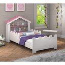 Ver imagem 1 de Cama Solteiro Princesa com Colchão Branco/rosa- Vitamov