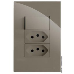 Kit Interruptor Paralelo + Tomada Dupla 20a 4x2 Brg11378-6fe - 1