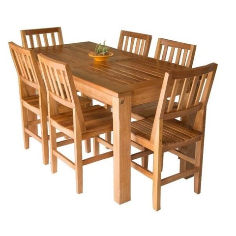 Conjunto Mesa Jantar Ripada 1,60M 6 Cadeiras Confort Madeira Maciça