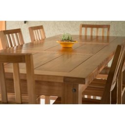 Conjunto de Mesa de Jantar Mineirinha 2,50M com 8 Cadeiras Confort em Madeira de Lei Maciça - 2